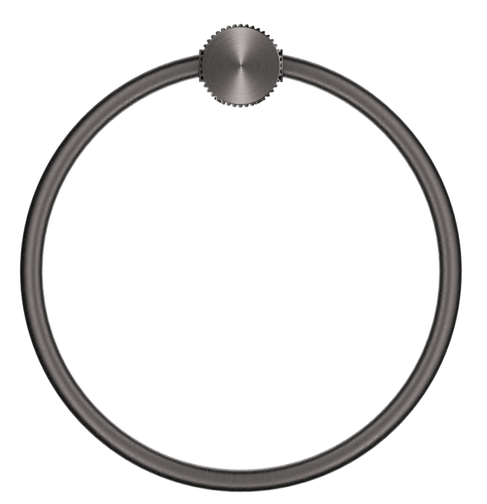 Mica Fluted Towel Ring - Gunmetal