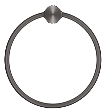 Mica Fluted Towel Ring - Gunmetal