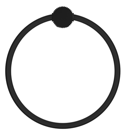 Mica Fluted Towel Ring - Black