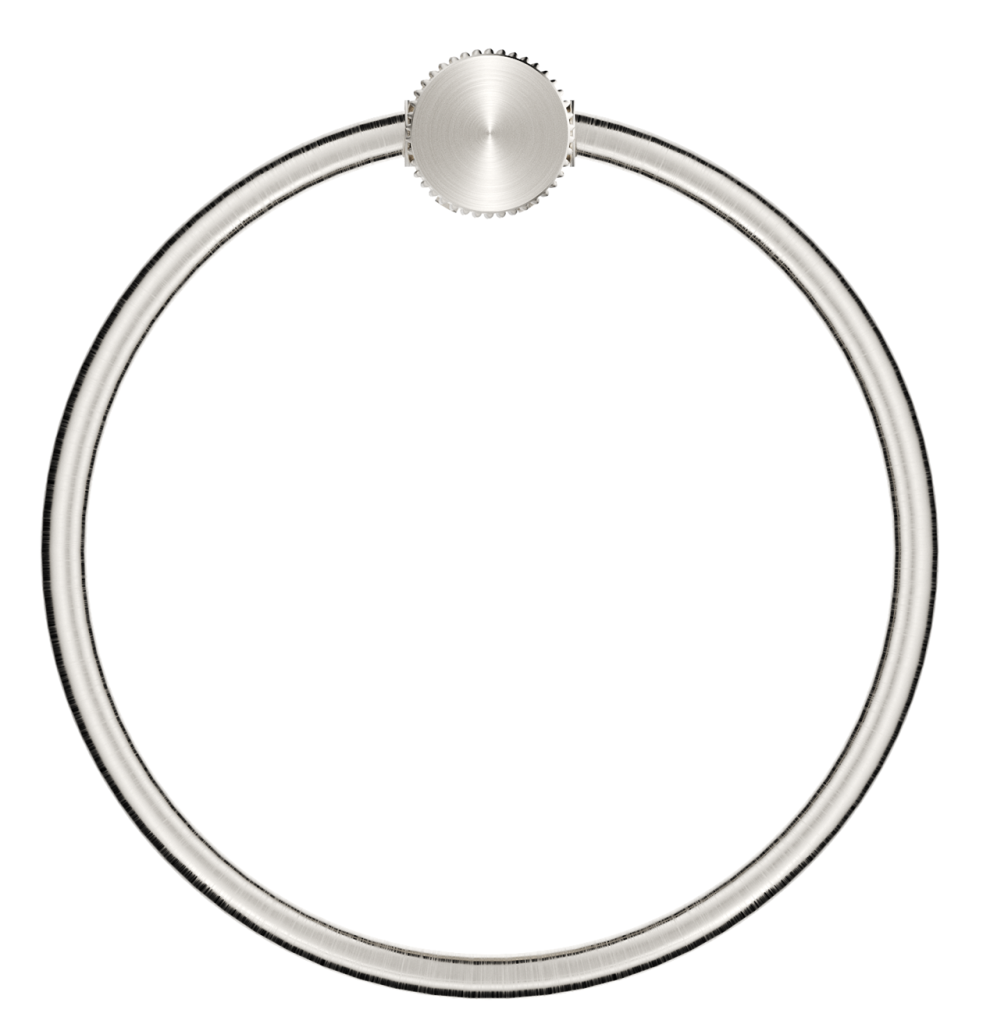 Mica Fluted Towel Ring - Brushed Nickel