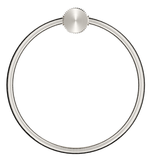 Mica Fluted Towel Ring - Brushed Nickel