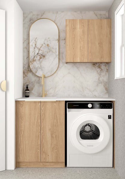 Laundry Kit 1305B Byron/Bondi Natural Oak with Pure White Top