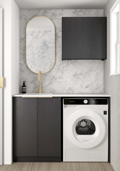 Laundry Kit 1305B Byron/Bondi Black Oak with Pure White Top