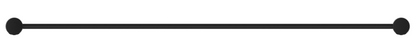 Mica Fluted Single Towel Rail - 800mm - Black