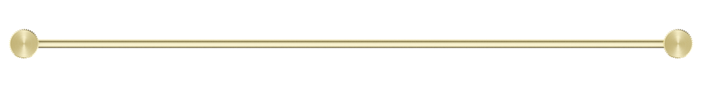 Mica Fluted Single Towel Rail - 800mm - French Gold