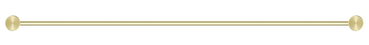 Mica Fluted Single Towel Rail - 800mm - French Gold