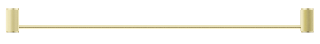 Mica Fluted Single Towel Rail - 800mm - French Gold