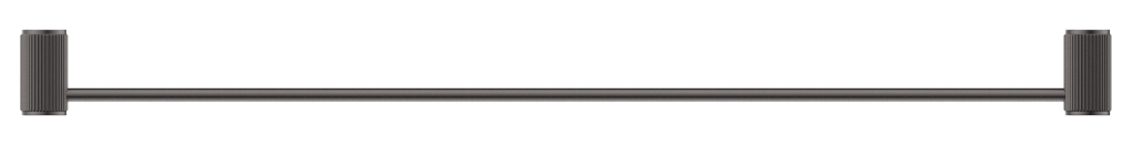 Mica Fluted Single Towel Rail - 800mm - Gunmetal
