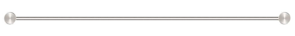 Mica Fluted Single Towel Rail - 800mm - Brushed Nickel