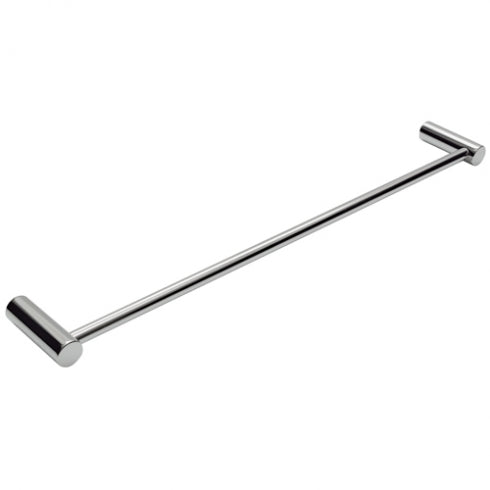 750mm W  Surface Mounted Single Towel Rail - 750mm W x 75mm D - Satin