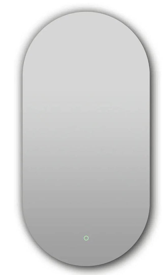 Oval Shape Backlit LED Frameless Mirror -  500x1000mm