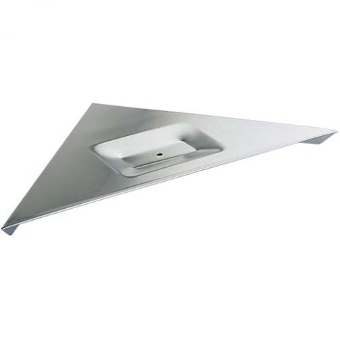 285mm  Surface Mounted Corner Shelf with Soap Dish - 285mm x 400mm x 285mm - Satin