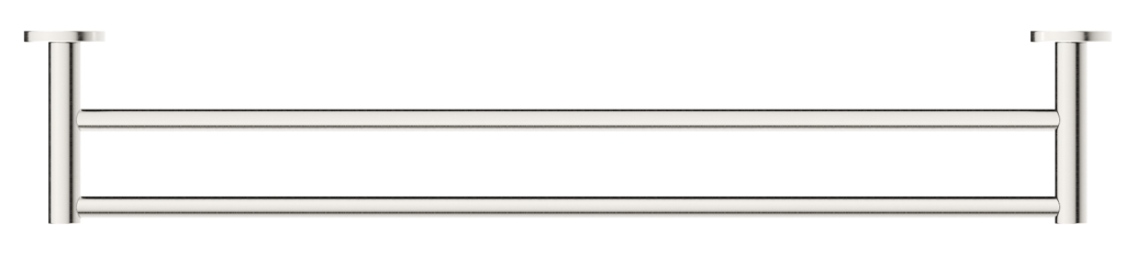 Mica Double Towel Rail - 800mm - Brushed Nickel