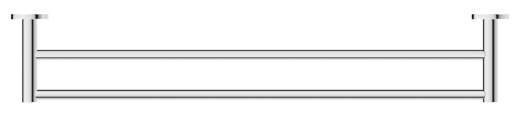 Mica Double Towel Rail - 600mm - Chrome