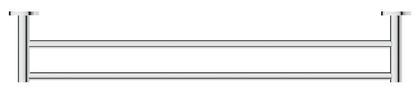Mica Double Towel Rail - 800mm - Chrome