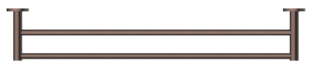 Mica Double Towel Rail - 800mm - Dusk Bronze