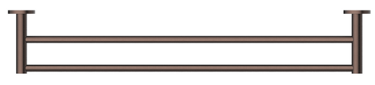 Mica Double Towel Rail - 800mm - Dusk Bronze