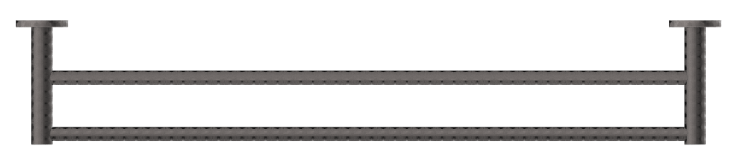 Mica Double Towel Rail - 800mm - Gunmetal