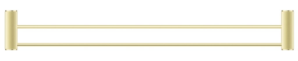 Mica Fluted Double Towel Rail - 800mm - French Gold