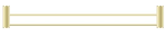 Mica Fluted Double Towel Rail - 800mm - French Gold