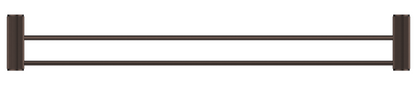 Mica Fluted Double Towel Rail - 800mm - Dusk Bronze