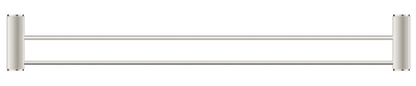 Mica Fluted Double Towel Rail - 800mm - Brushed Nickel