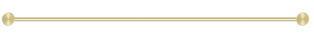 Mica Fluted Double Towel Rail - 800mm - French Gold