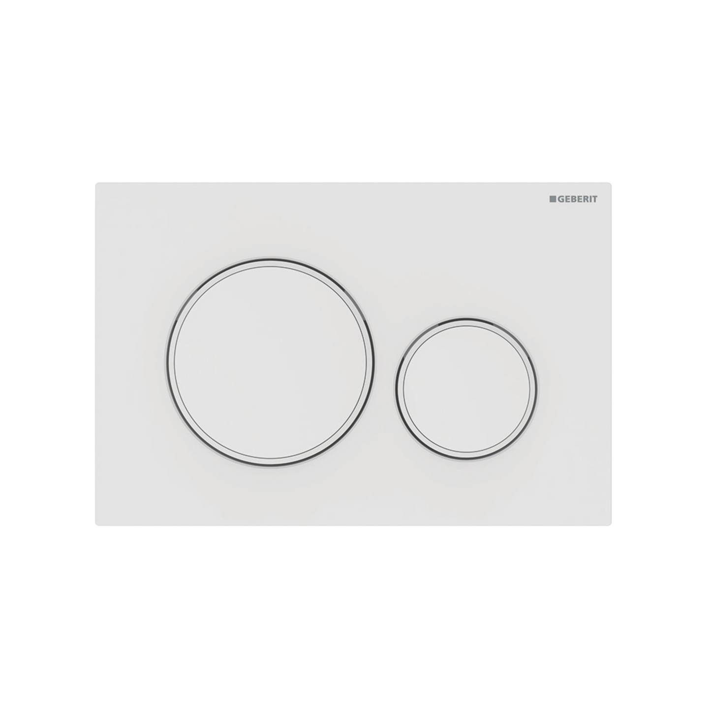Geberit ABS White plate with Gold Trim 115.882.KK.1 Push Button