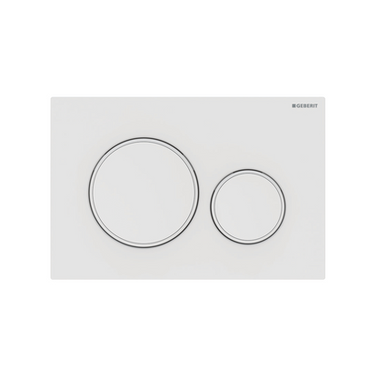 Geberit Fingerprint resistant Matte White, white chrim 115.882.01.1 Push Button