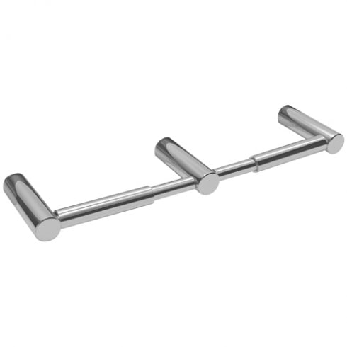 270mm W  Surface Mounted  Double Toilet Roll Holder - 270mm W x 75mm D - Satin