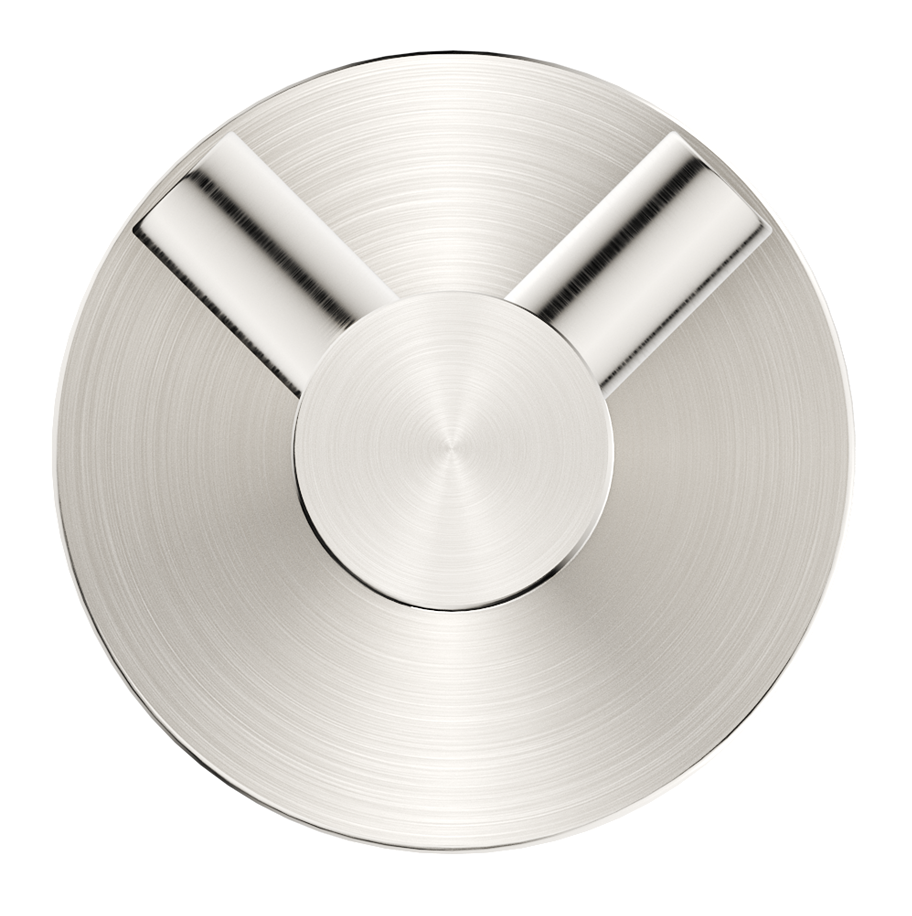 Mica Double Robe Hook - Brushed Nickel