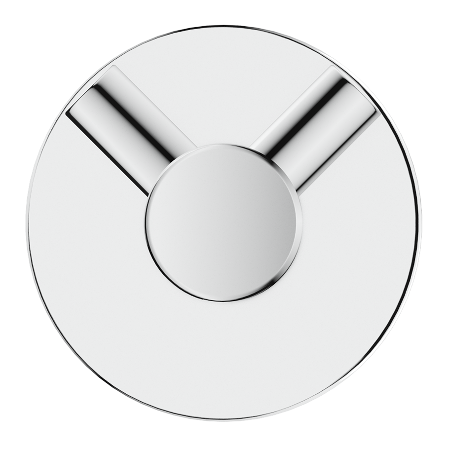 Mica Double Robe Hook - Chrome