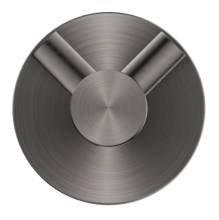 Mica Double Robe Hook - Gunmetal