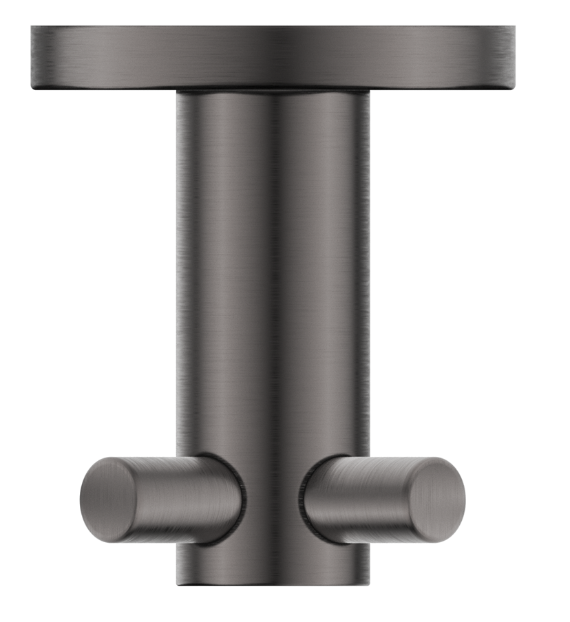 Mica Double Robe Hook - Gunmetal