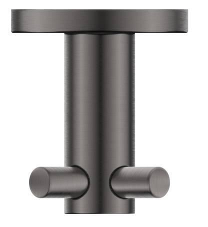 Mica Double Robe Hook - Gunmetal