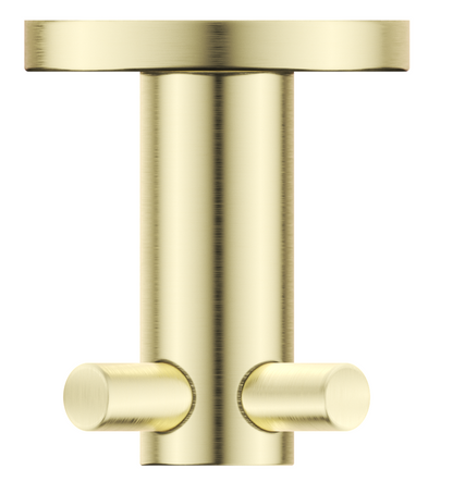 Mica Double Robe Hook - French Gold