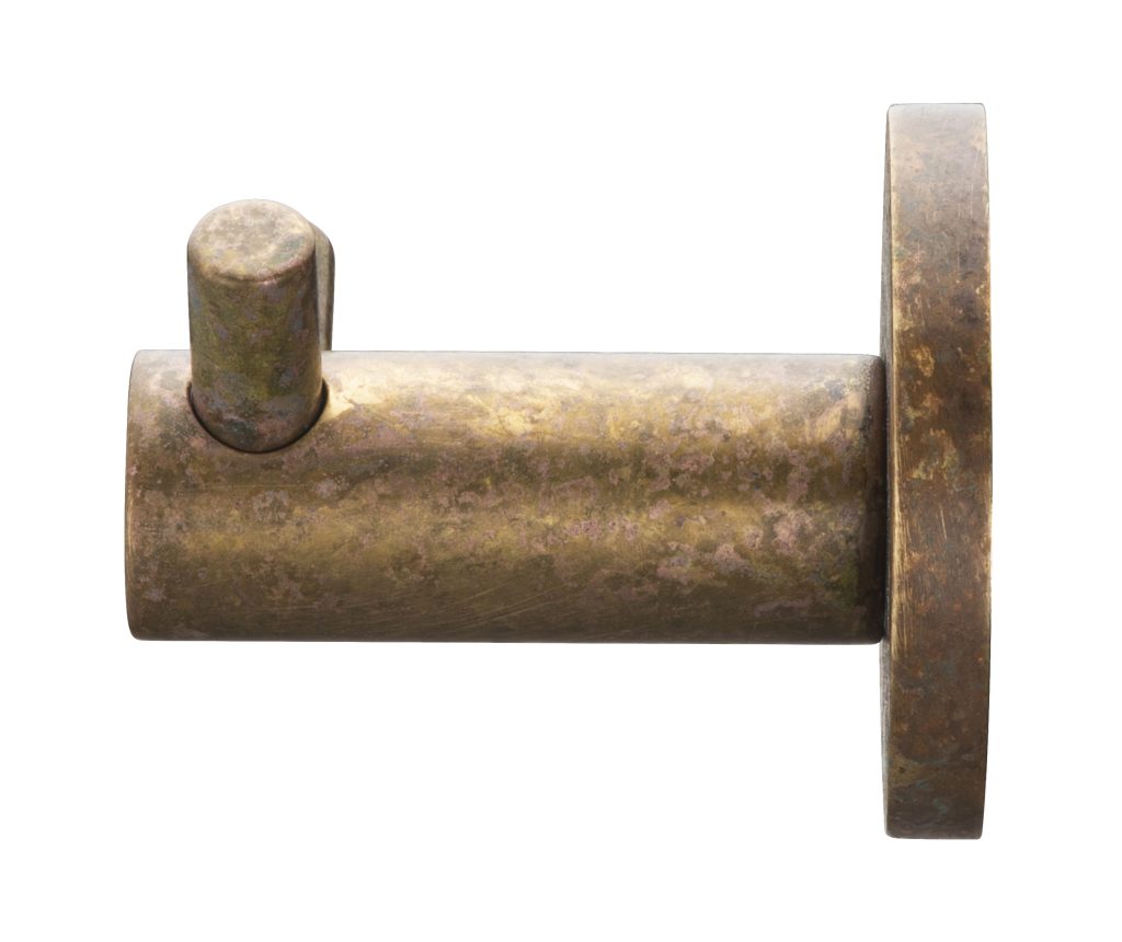 Mica Double Robe Hook - Living Brass