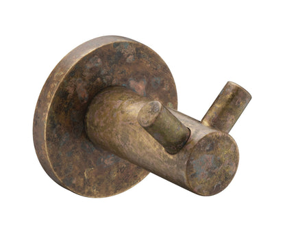 Mica Double Robe Hook - Living Brass