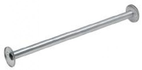 1200mm Surface Mounted 25mm Straight Shower Curtain Rails Exposed Fix  - 1200mm - Satin