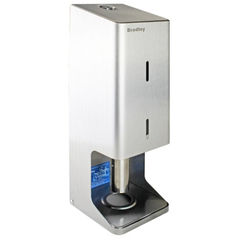 133mm W  Surface Mounted Triple Toilet Tissue Dispenser - 133mm W x 430mm H x 133mm D - Satin