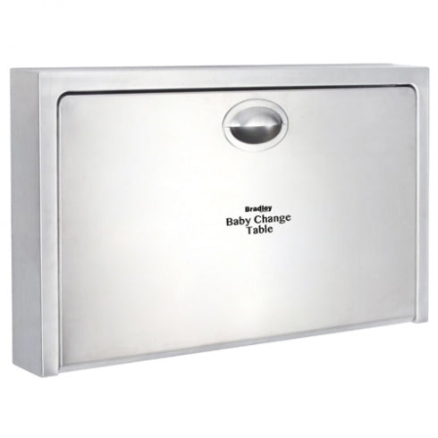 905mm W  Surface Mounted Surface Mounted Baby Changing Station - 905mm W x 520mm H x 104mm D - Satin