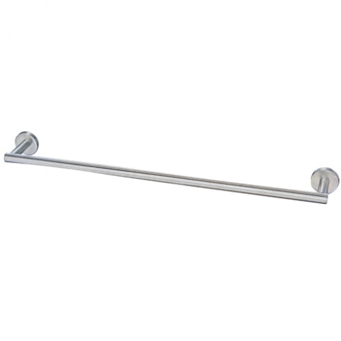 600mm Surface Mounted Single Towel Rail - 600mm - Brushed Satin