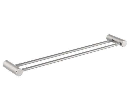 CADDENCE Brushed Nickel Double Towel Rail - 600mm