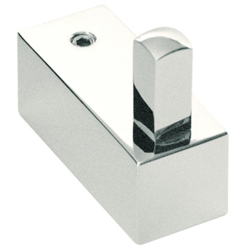 19mm W  Surface Mounted Robe Hook - 19mm W x 19mm H x 50mm D - Bright