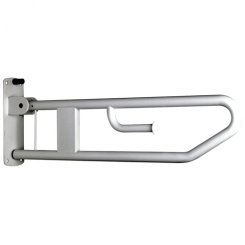 800mm W  Surface Mounted Drop Down Grab Bar with Nurse Call and TRH - 800mm W x 300mm H - Satin