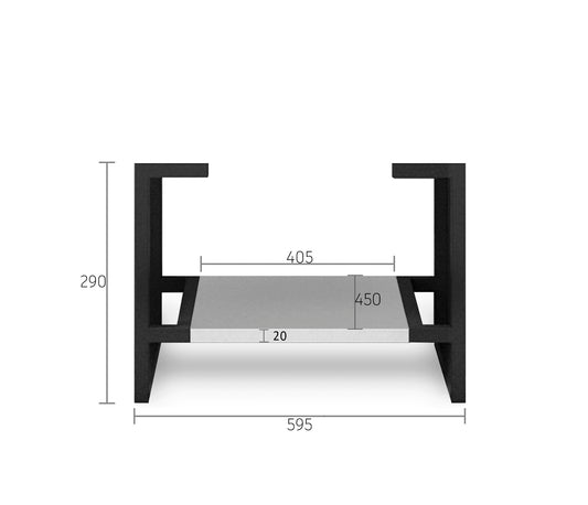 Leg Boston 600X450 Matte Grey