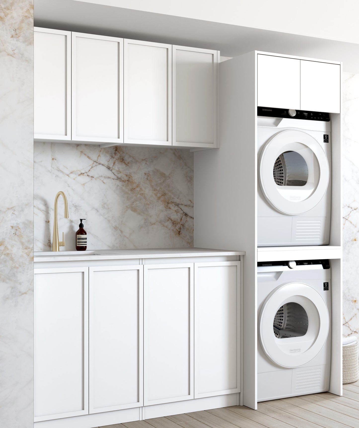 Laundry Kit 1960B Hampshire White with Pure White Top