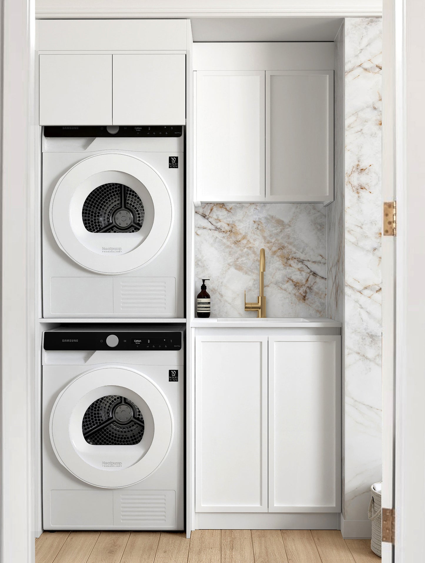 Laundry Kit 1305A Hampshire White with Pure White Top