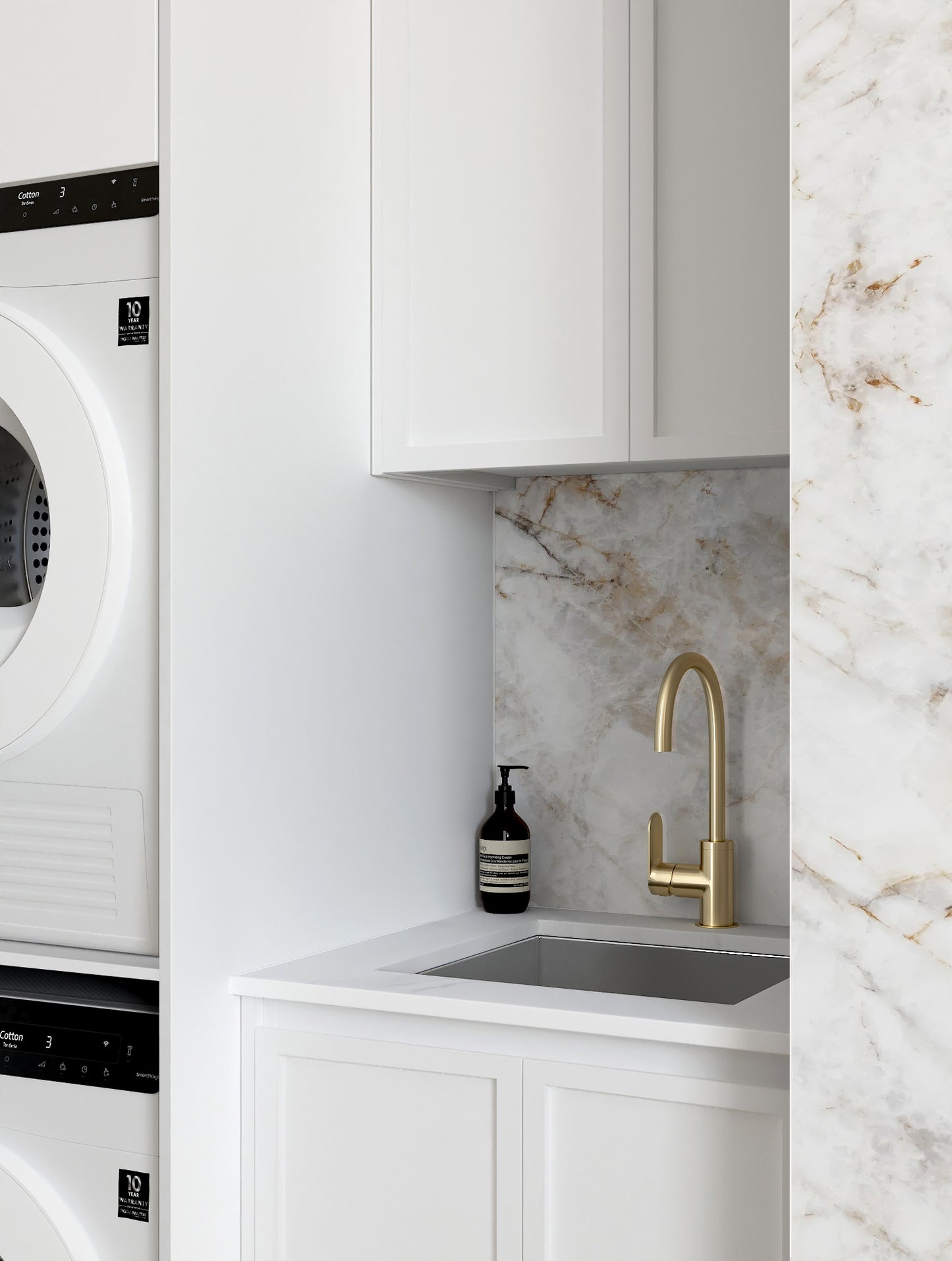Laundry Kit 1305A Hampshire White with Pure White Top