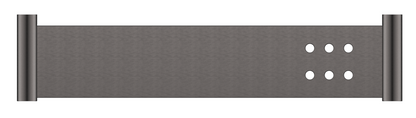 Mica Stainless Shelf - 400mm - Gunmetal